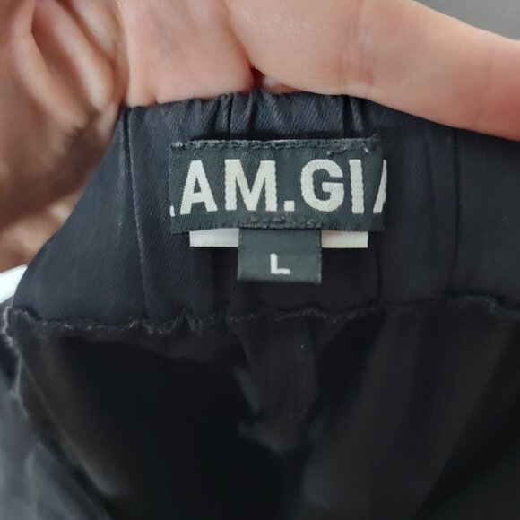 I.AM.GIA Large Jogger Pants Black Women's L Career Work Baggy - Picture 6 of 7